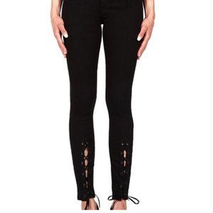 BLACK ORCHID Bella Lace Down Skinny JEANS 26 NWT